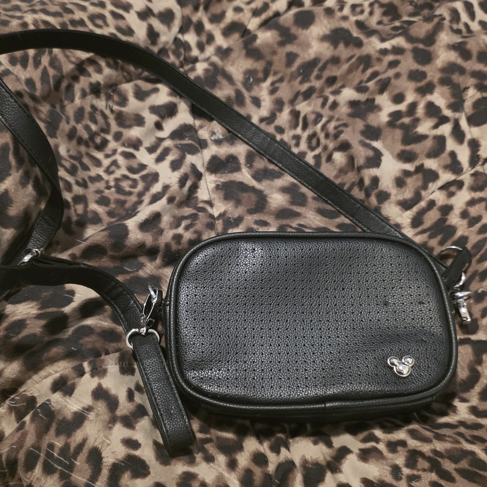 Disney Black Crossbody Bag with Silver Accent